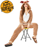 【In Stock】Christmas Cosplay Adult Size Christmas Reindeer Pajamas Costume Second Edition Costumes